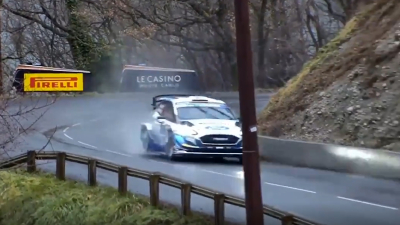 Accidente en el Rally de Montecarlo: golpeó contra un terraplén y cayó al precipicio