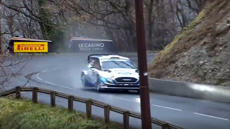 Accidente en el Rally de Montecarlo: golpeó contra un terraplén y cayó al precipicio