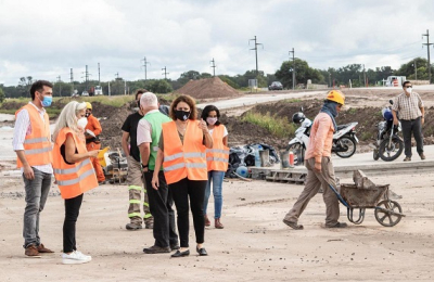 Benítez Molas recorrió obras que se reactivaron después de cuatro años de paralización