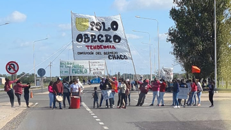 El Polo Obrero cortó la Ruta 16 en Concepción del Bermejo