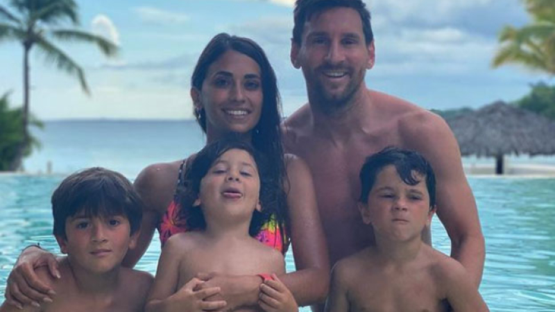 Messi compartió un video jugando al fútbol con sus hijos y todos apuntaron a Mateo