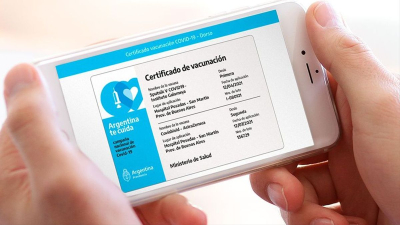 La credencial Mi Argentina será el documento internacional de vacunación contra el coronavirus 