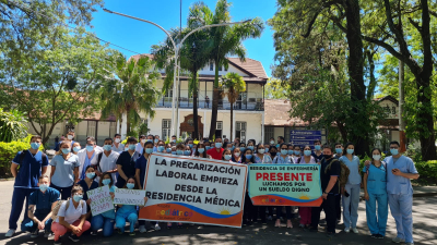 Residentes de Salud reclaman el pago de una suma fija