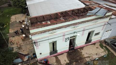 Presidencia de la Plaza: fuerte temporal provocó daños en dos instituciones educativas
