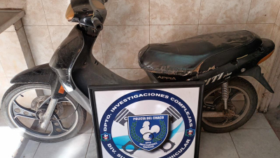 Recuperan moto robada en mayo