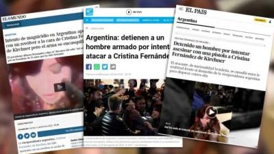 Repercusión mediática mundial del intento de asesinato a Cristina Kirchner