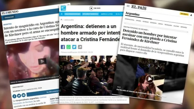 Repercusión mediática mundial del intento de asesinato a Cristina Kirchner