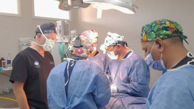 Quirófano caliente en el hospital "4 de Junio" de Sáenz Peña