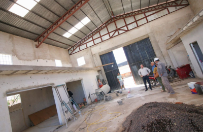 Avanza la construcción del cuartel de Bomberos Voluntarios zona sur