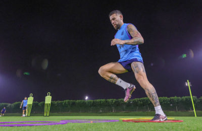 Argentina retomó ritmo de trabajo sin Di María ni "Papu" Gómez