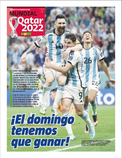 ¡El domingo tenemos que ganar!