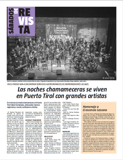 Las noches chamameceras se viven en Puerto Tirol con grandes artistas