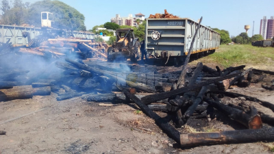 Aunque las llamas fueron mínimas, nuevamente se incendió la estación del Ferrocarril Nacional General Belgrano