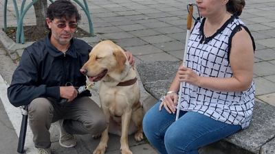 Regresaron con Mariscal, un perro guía que será el mejor amigo para transitar la vida