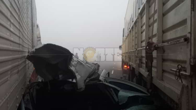 Impactante choque en cadena en la ruta 11