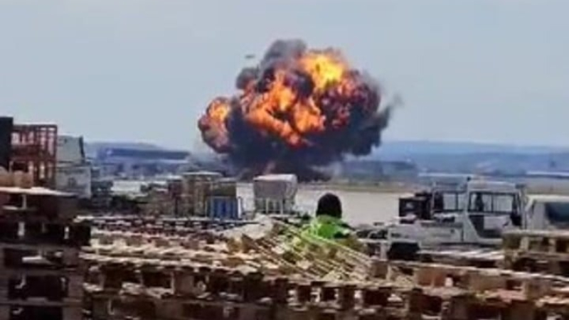 Se estrelló un avión de la Fuerza Aérea de España durante una exhibición