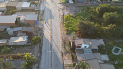 Inauguran la pavimentación de la avenida Islas Malvinas