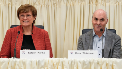 Katalin Karikó y Drew Weissman distinguidos por la vacuna anti Covid