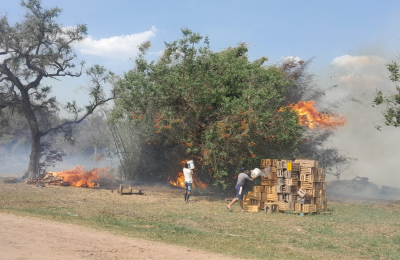 El área metropolitana vivió un día infernal por el incendio de pastizales