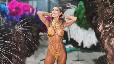 La esposa de un campeón del mundo con la Selección deslumbró en el carnaval de Gualeguay