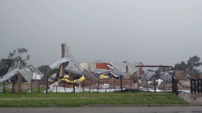 Fuerte temporal con voladura de techos en Las Breñas