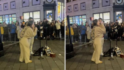 La nieta del "Chapo" Guzmán cantó en las calles de Londres