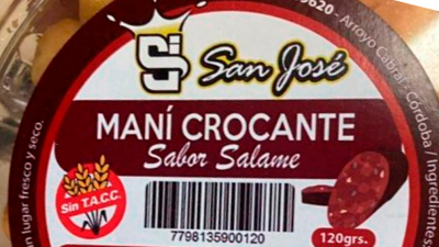 ANMAT prohibió palitos salados, tabla de picadas y un maní cervecero
