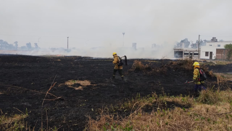 La quema de pastos secos se agrava y los bomberos están desbordados