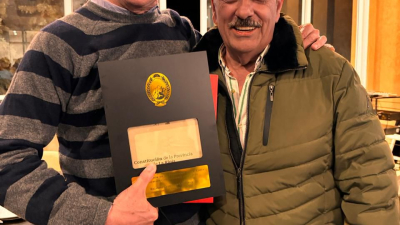 Pedrini recibió un ejemplar de manos de Quintela y destacó la nueva Constitución Provincial