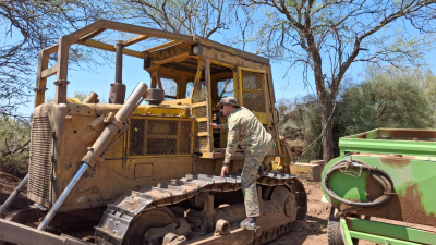 Operativo de control de tala ilegal y secuestro de topadoras