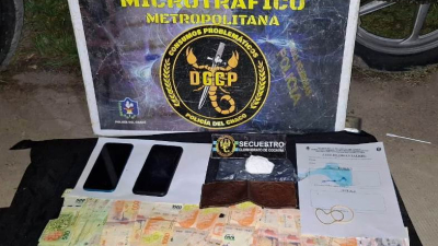 Los detienen cuando intentaban vender cocaína cerca de la Terminal de Ómnibus