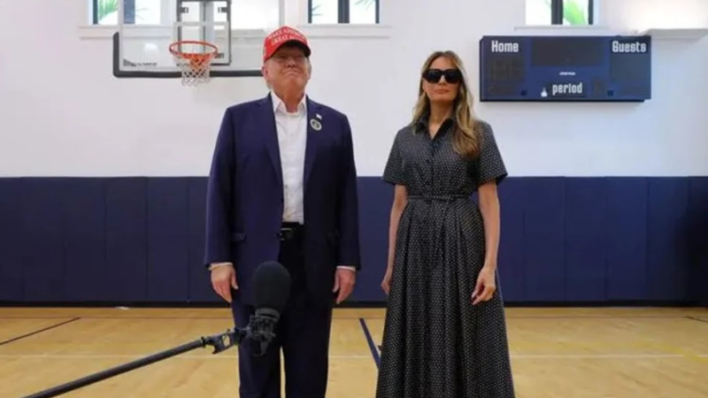 Al votar en Florida, Trump dijo que reconocerá una derrota si la elección es "justa"