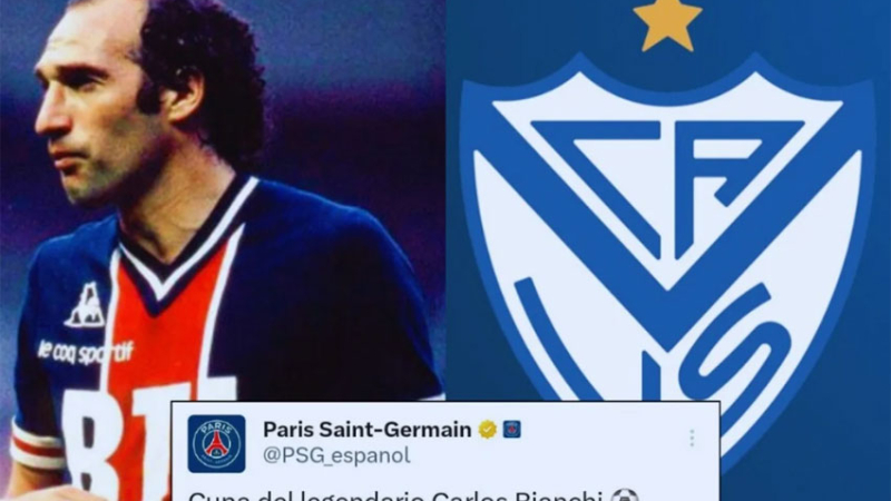 El PSG rinde homenaje a Vélez Sarsfield y a Carlos Bianchi