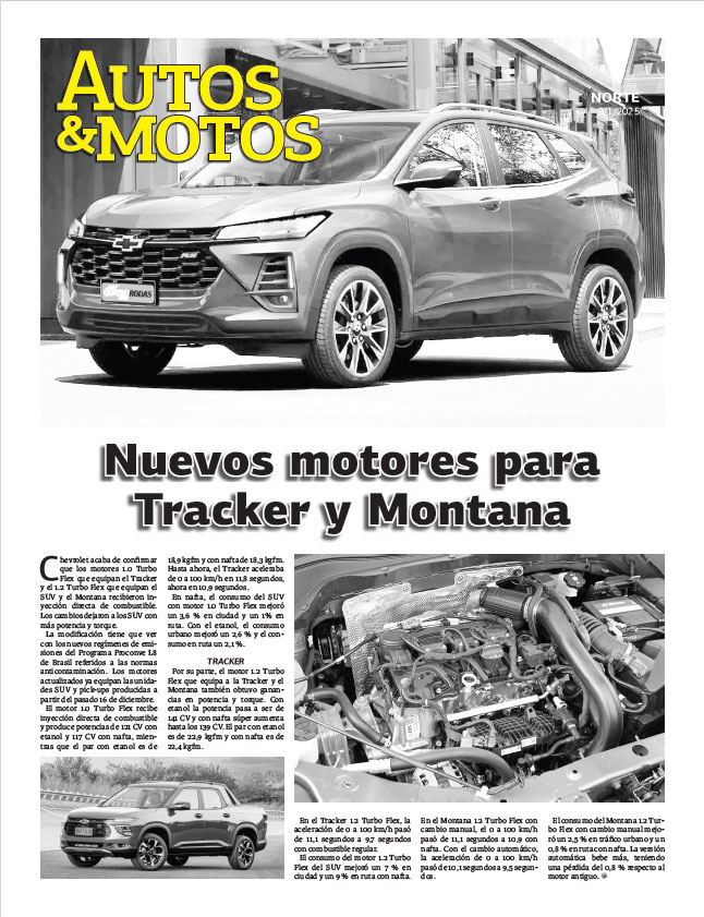 Nuevos motores para Tracker y Montana