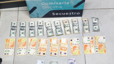 Jombo y Talila, detenidos por el robo de 2000 dólares y unos 40 mil pesos