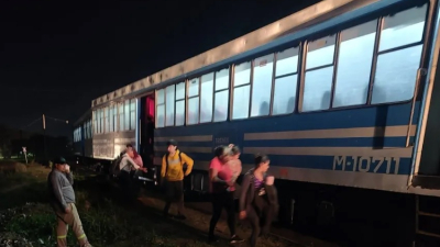 Intento de robo al tren metropolitano: descarriló tras impactar con un tronco arrojado a las vías