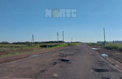 El deplorable estado de la ruta nacional 89 entre Pinedo y Gancedo
