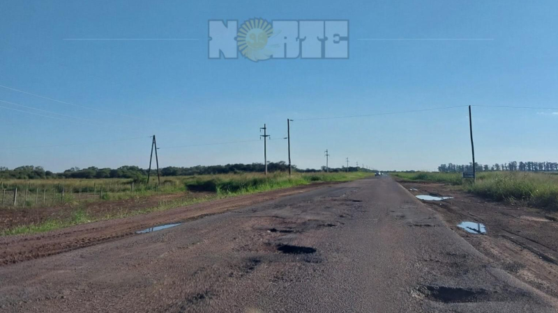 El deplorable estado de la ruta nacional 89 entre Pinedo y Gancedo