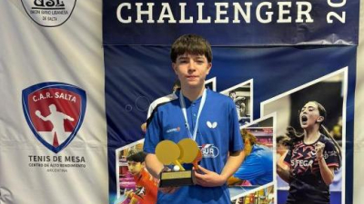 Tenis de mesa: dos medallas se colgó Juan Cruz Axon en Salta