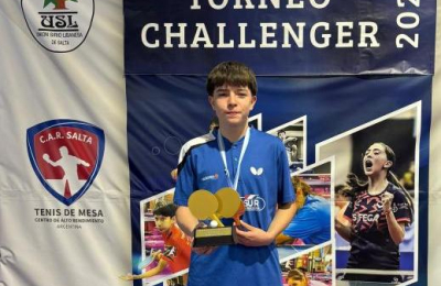Tenis de mesa: dos medallas se colgó Juan Cruz Axon en Salta