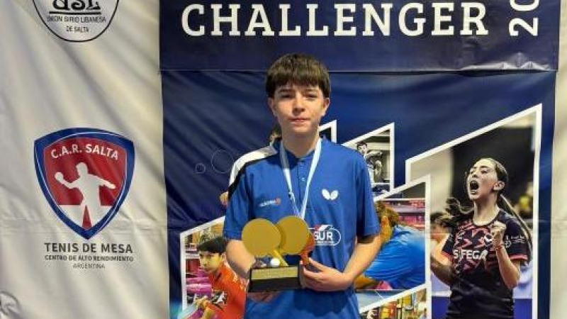 Tenis de mesa: dos medallas se colgó Juan Cruz Axon en Salta