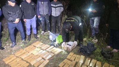 Incautan 53 kilos de marihuana, tras enfrentamiento en Villa Río Negro