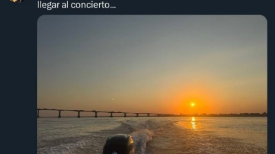 Gastón Sardelli cruzó en lancha para llegar al show de Airbag tras el choque en el puente