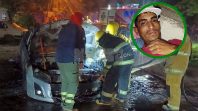 Balazos y auto quemado: el violento final de "Cuervito" Salinas