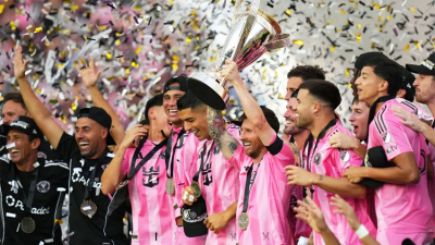 Los festejos de Messi campeón con el Inter Miami