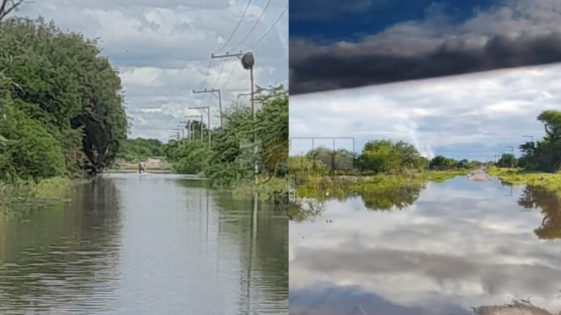 Temporal dejó a la zona rural de Puerto Tirol bajo agua: vecinos aislados y sin zanjeo