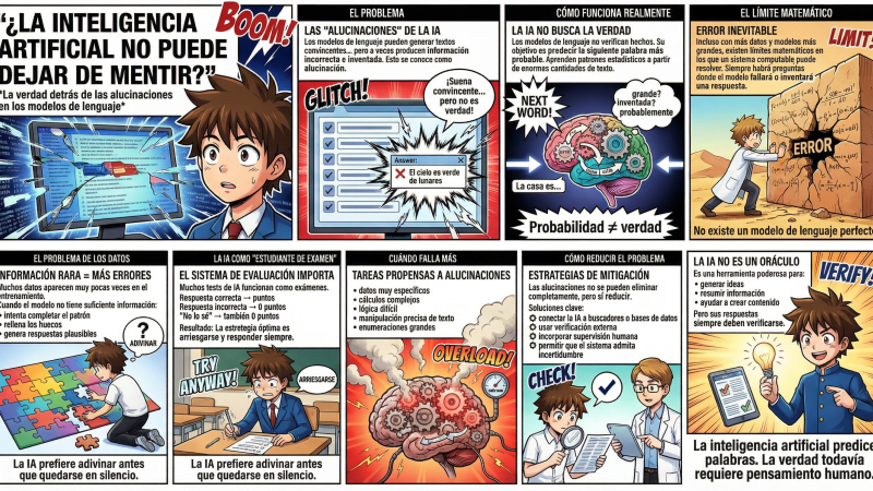 Por qué las inteligencias artificiales a veces "inventan" cosas