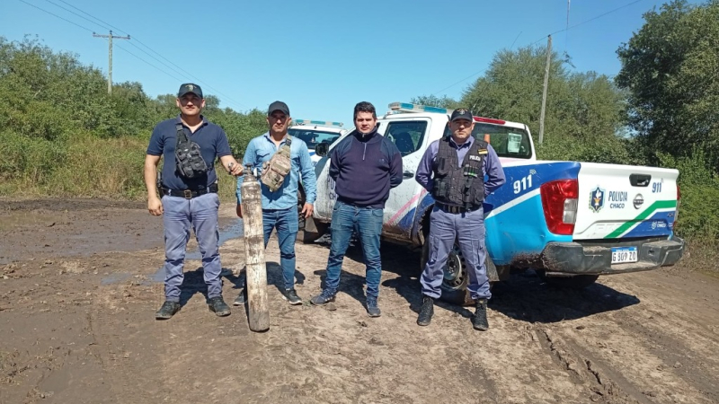 Se habían llevado un tubo de oxígeno de una ambulancia y la policía lo recuperó