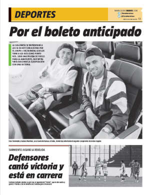 Por el boleto anticipado