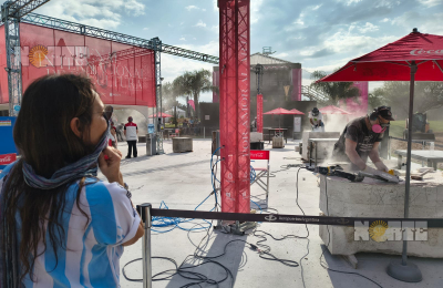 Bienal del Chaco: los escultores ya transforman el mármol en arte